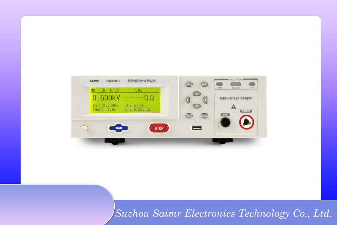 LCD-Display Hypot Ausrüstung Isolierung Hypot Widerstand Spannung Tester mit I / O-Schnittstelle